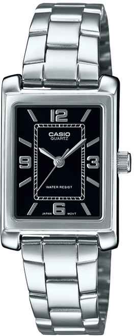 CASIO 카시오 LTP-1234DD-1A 여성 메탈 손목시계 블랙