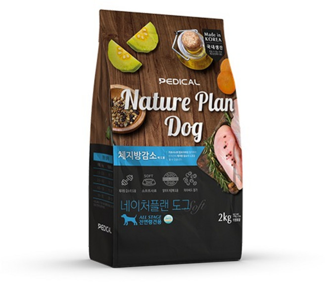 네이처플랜 강아지 소프트사료 체지방감소 4p, 닭, 2kg, 1개