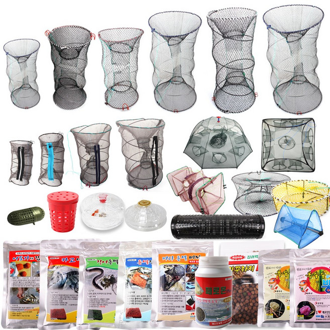 바다통발 민물통발 어포기 미꾸라지 새우 집어제 미끼 미끼통 게 모음, 01. 촘촘통발 중