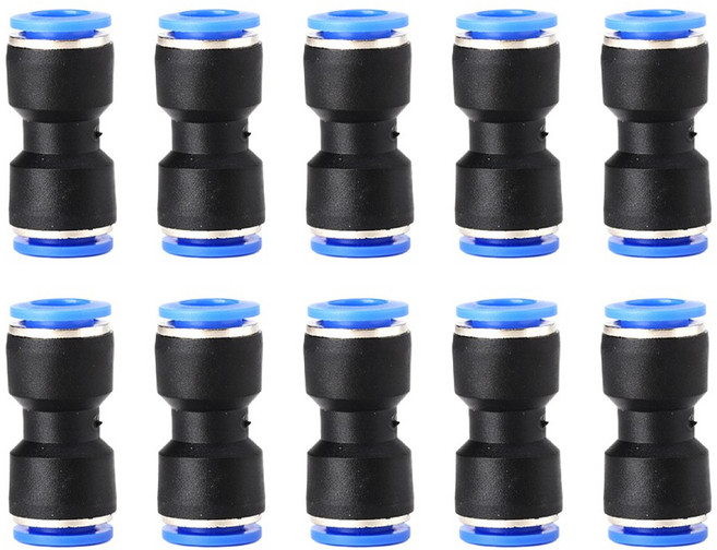 공구PXJ 8mm 에어 원터치피팅 휘팅 부속 피팅 공압 퀵 커넥터 PU8, 10개