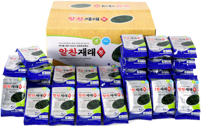 한국알찬 대천김 비디펌 신 바이오틱스 식탁김 11호 9절 8매 50봉, 50개, 4.5g