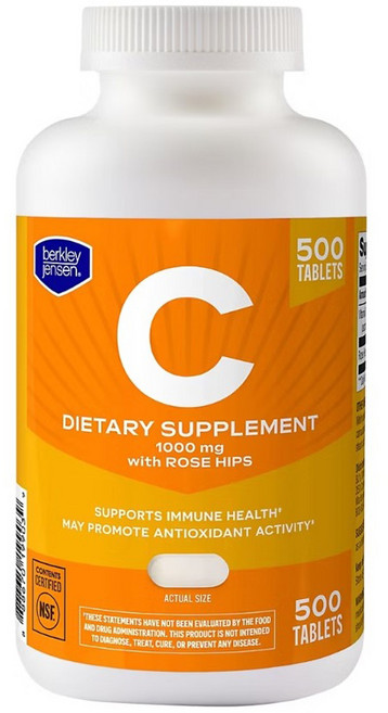 berkley jensen C 1000mg 含玫瑰果錠, 1個, 500錠