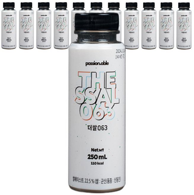 소화가 편한 라이스밀크 더쌀063 아침 식사 대용 음료 무가당 쌀음료 식물성 비건 대체유 [원산지:국산(전라북도 군산시)], 12개, 250ml