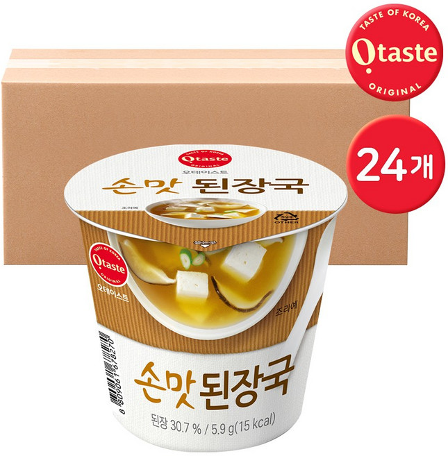 농심태경 오테이스트 즉석 컵국 된장국 5.9g, 24개