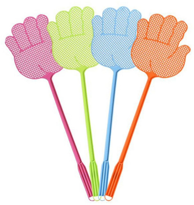 휴대용 컬러풀 미니 네트 손바닥 모양 파리채_ 20772956EA, 색상랜덤