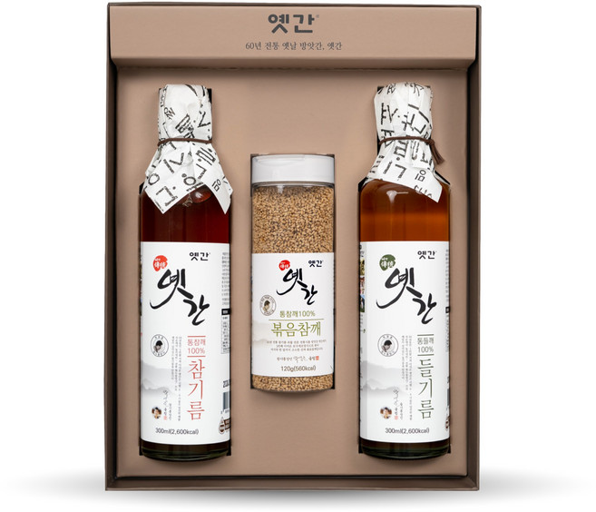 옛간 4호 (참기름 300ml x1 들기름 참깨 120g x1), 1개