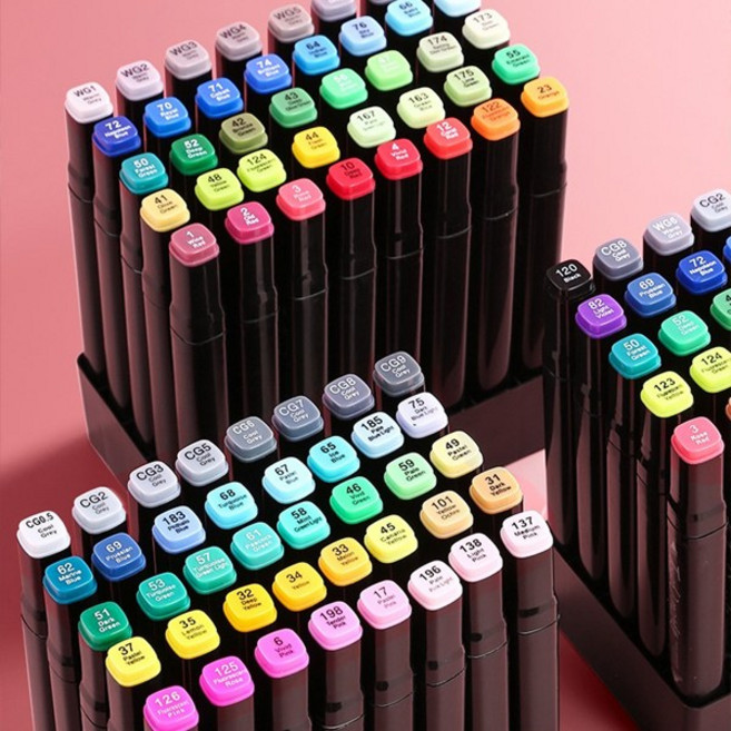 [5시건 당일배송] 파격할인 REGN 더블헤드 트윈마카펜 디자인 마카세트 미술 유성마커펜 48색, 1개