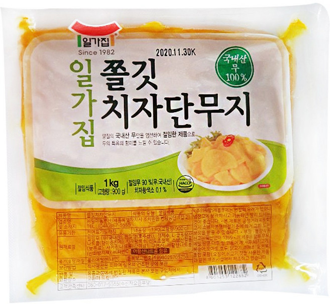 일미 쫄깃 치자단무지 1Kg, 1개