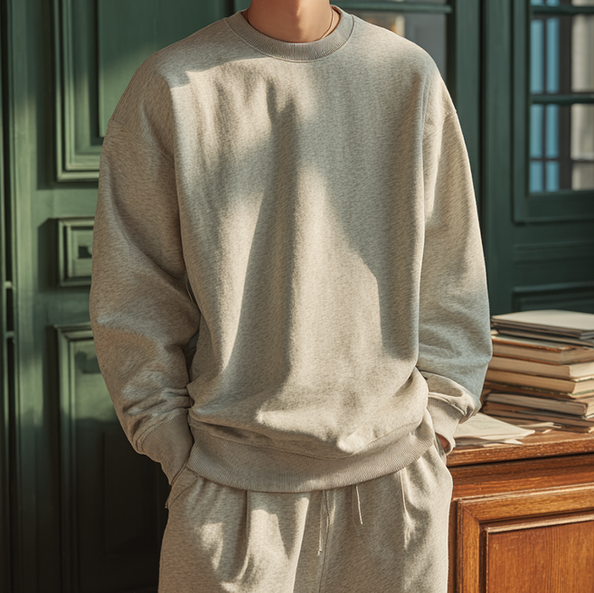 편옷사 남자 가을 겨울 기모 오버핏 무지 맨투맨