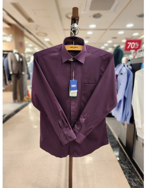 NC 불광점 레노마 # F/W 2024년 대박 # 네이비 구김없는 레이온 스트레치 스판 일반핏 긴팔 셔츠ROFSGP-915-NY WN