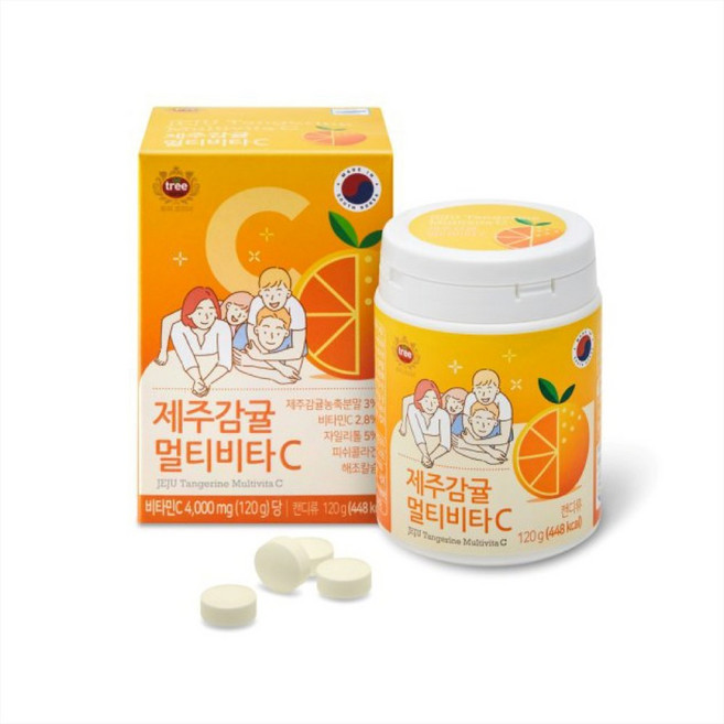트리코리아 제주감귤 멀티비타C 330정 500g/비타민c 프랑스산, 500g, 1개