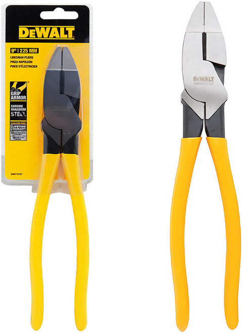 디월트공식대리점 9인치 그립아머 정밀 만능 펜치 뺀찌 뺀치 DWHT70797, 1개