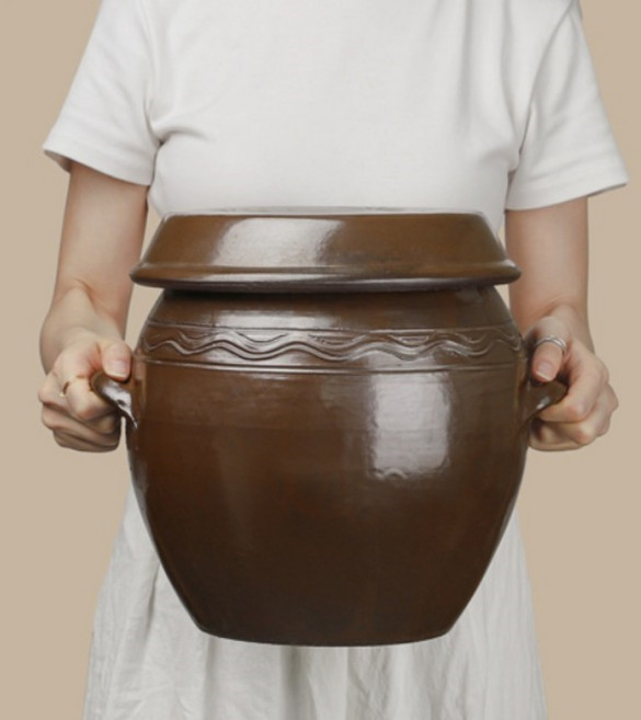 된장 항아리 고추장 단지 쌀 옹기 소금독 장독대 손잡이 소금 단지 10L, 1개