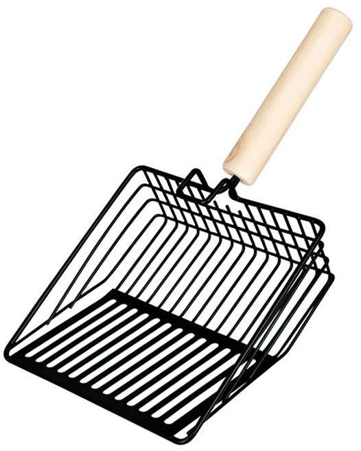 초대형 고양이 모래삽 고양이 화장실 스쿱 똥삽, 블랙, 1개