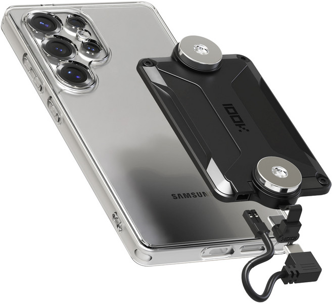 백케이 오토바이 딱판 C타입 자석거치대 충전패드 찍판 배달대행, 일체형타입, 블랙