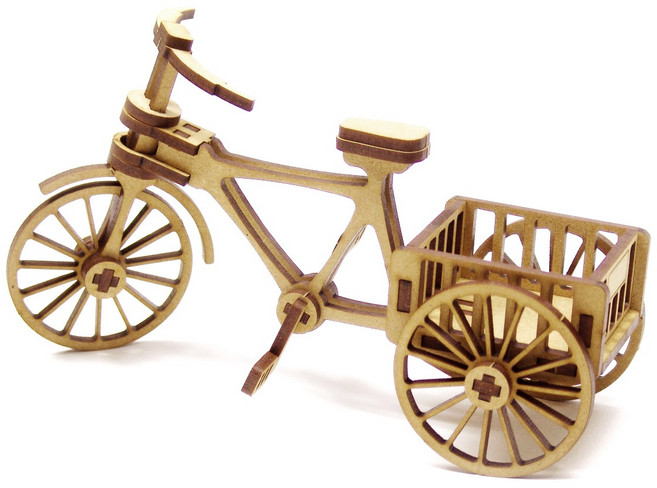 마이즈 탈것 세발자전거 VE-01 목재 조립키트 친환경 MDF소재 국내제작 1개, 나무색