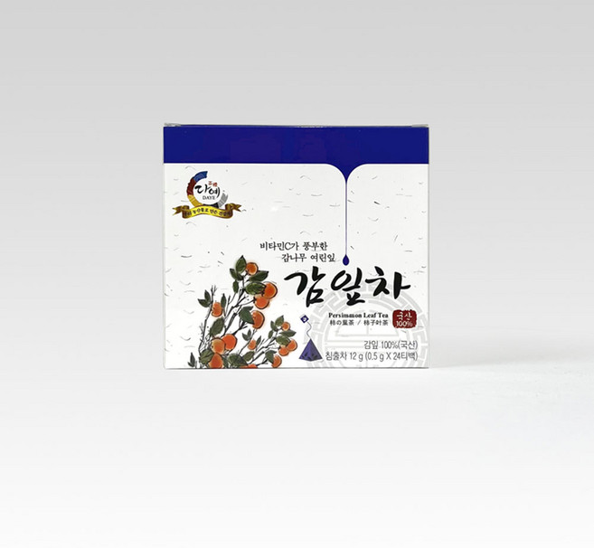 [본사직영] 다예 100%국산 맛있는 감잎차 생분해 삼각티백 24티백, 500mg, 24개입, 1개