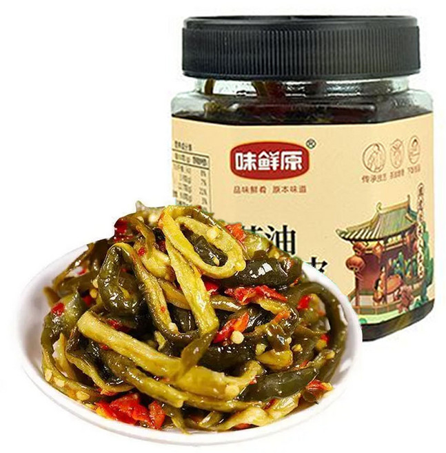 중국식품 차기름 오이껍질 절임 매콤 아삭한 밑반찬, 1개, 280g