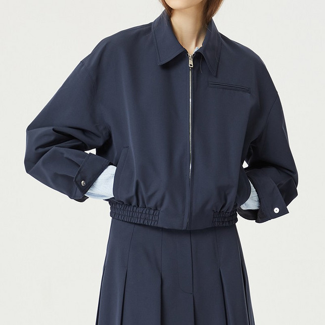 [컴젠] 여성 숏 트러커 점퍼 D NAVY