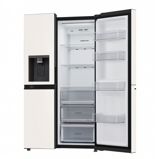 LG전자 디오스 AI 오브제컬렉션 STEM 프리스탠딩 양문형 얼음정수 810L 양문형 냉장고 방문설치, J816MEE062