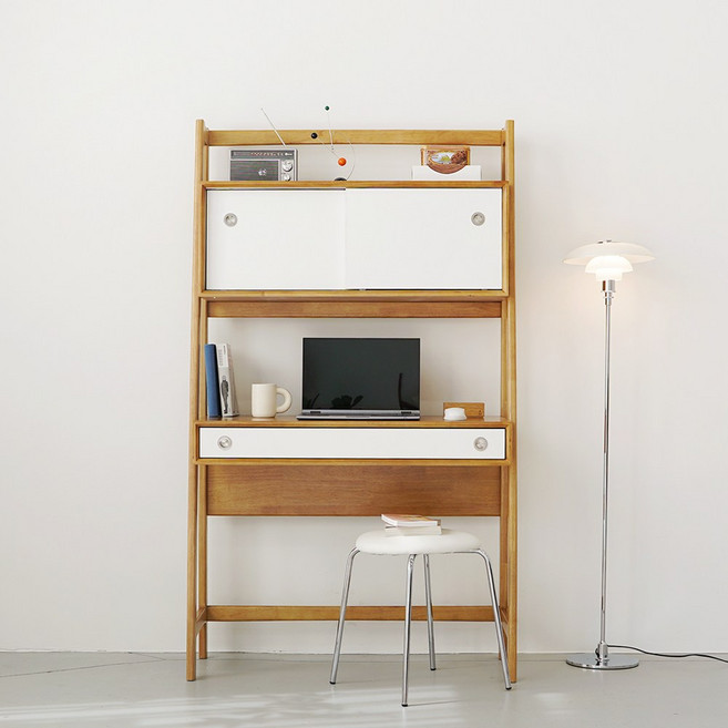 라자가구 프리츠 서재 다용도 중학생 고등학생 성인 책상, 라이트브라운