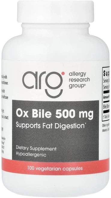 Allergy Research Group Ox Bile 500 mg 100 Vegetarian Capsules, 1개 - 쿠팡