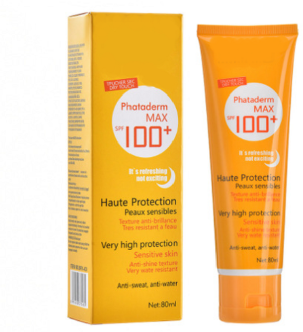 선크림 자외선 차단 SPF100+ PA++++ 여성 선크림 데일리 수분 선크림 대용량 자외선차단 휴대용 선크림, 1개, 80ml