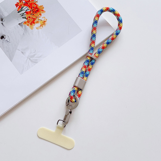 허니코코 튼튼한 로프 핸드폰 손목 스트랩 ( 전기종 호환 가능), 1개, 레인보우