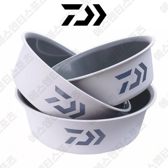 다이와 DAIWA 2025 민물 낚시 떡밥 그릇 세트 미끼 통 바가지 CASE CS(A), 1세트, 다이와/믹싱볼/화이트그레이