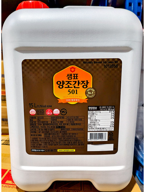 샘표 양조간장 15L 501 횟감 소스 무침 조림 업소용, 1개