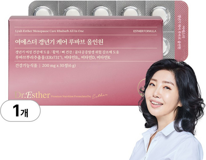[본사직영] 여에스더 갱년기 케어 루바브 올인원 루바브뿌리추출물, 1개, 30정