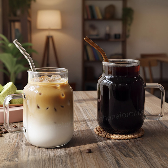 BESTRA 대용량 드링크 내열유리저그 머그컵 770ml, 투명, 2개