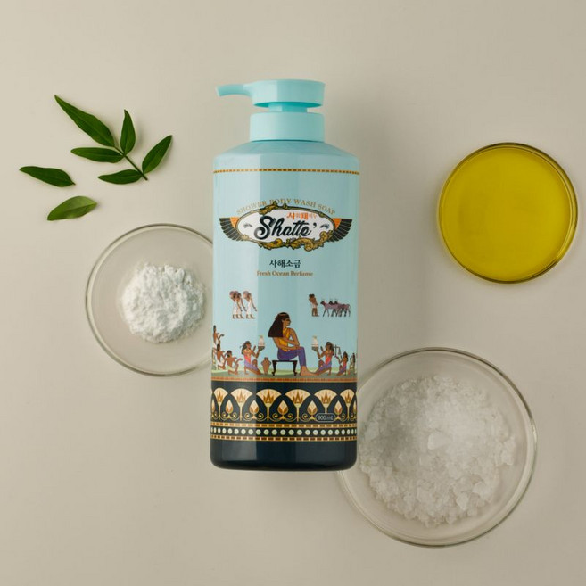 무궁화 샤워때비누 900ml (사해 + 화산), 2개