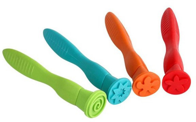 캐스비 아트스쿨 스틱스템프 4종 세트, 혼합색상, 1세트