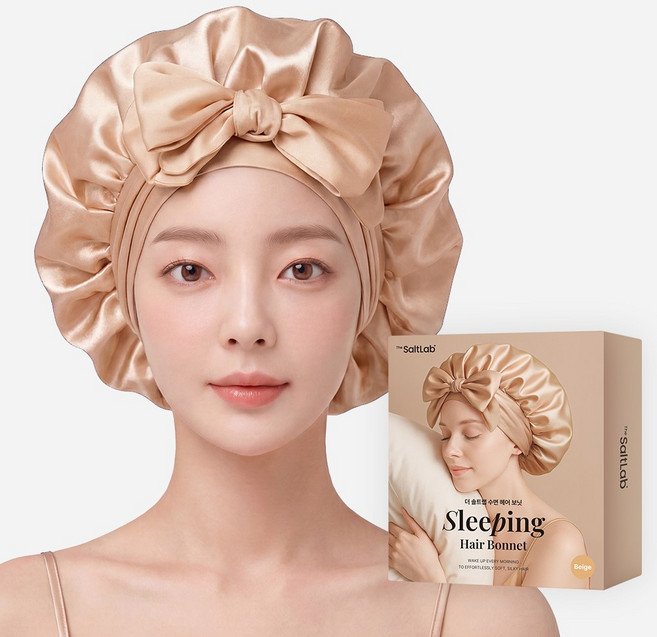 더솔트랩 실크 새틴 수면 헤어 캡