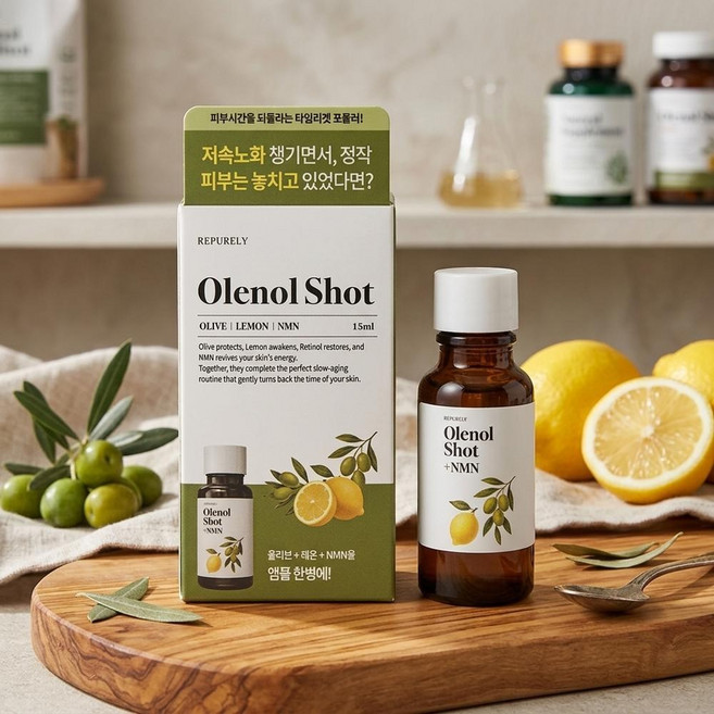 [생생마켓] 리퓨어리 올레놀샷 nmn 포뮬러앰플, 1개, 15ml