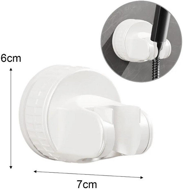 벽걸이형 샤워 홀더 1개 ( 흡착판 ) 조절 가능한 베이스 탈부착식 핸드헬드 스프레이어, white