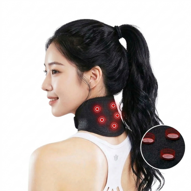 라노핏 목 경추 보호대 아대 밴드 자석 자가발열, 1개