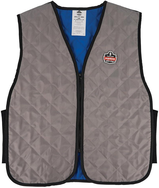 Ergodyne - 12544 Chill-Its 6665 증발 냉각 조끼 - 회색 라지, 회색_XX-Large
