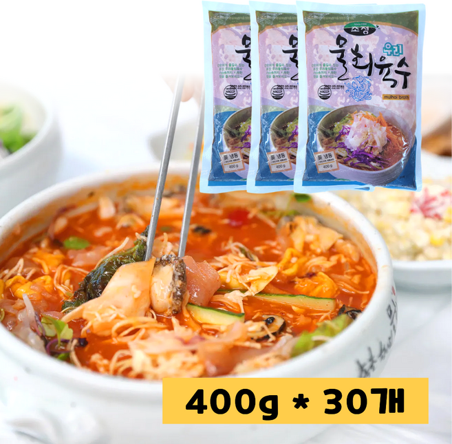 초정 물회육수, 초특가 초정식품 물회육수(초정 냉동 400g 30개), 400g, 30개