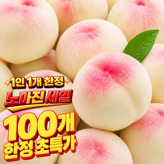 [마지막특가] 초고당도 프리미엄 딱딱이 복숭아, 1박스, 1kg (로얄과)