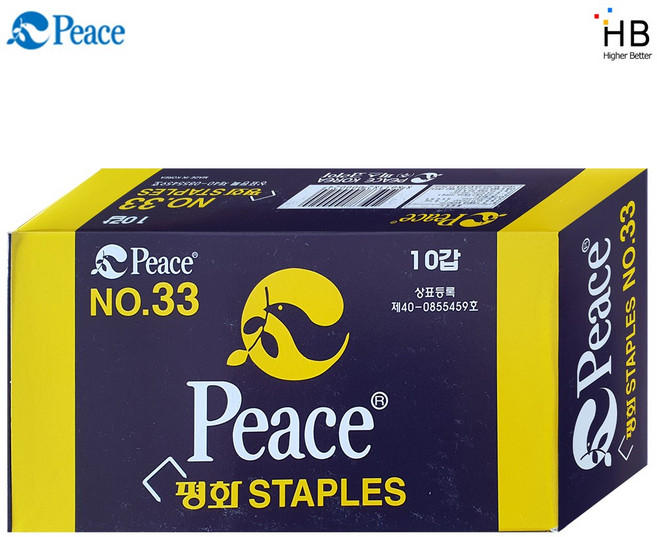 평화 스테플심 33호침 10갑 (5000pcs x10), 10개