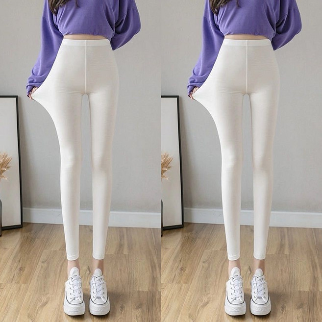 캐리루시 면 9부 슬림 레깅스 2p