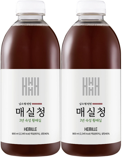김소형원방 무농약 매실청, 2개, 900ml