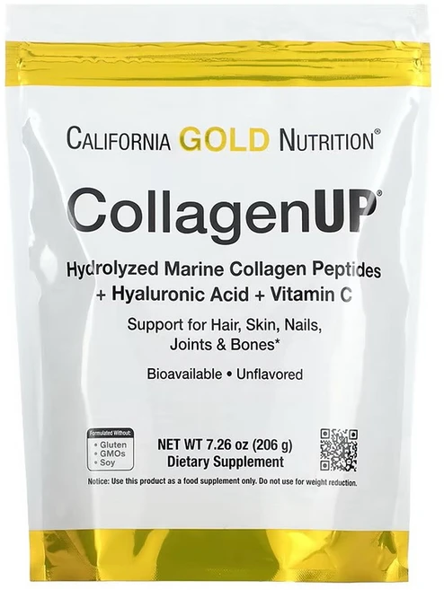 캘리포니아 골드 콜라겐 업 히알루론산 비타민 C 206g, 1개 - 쿠팡