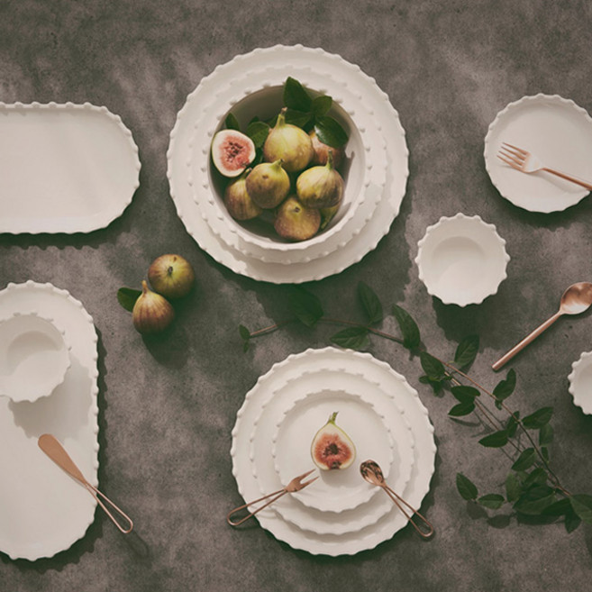 로얄애덜리 스노우 나눔 접시 반찬 안주 플레이트, 14.스노우 쿠프볼 (28.3cm), 1개