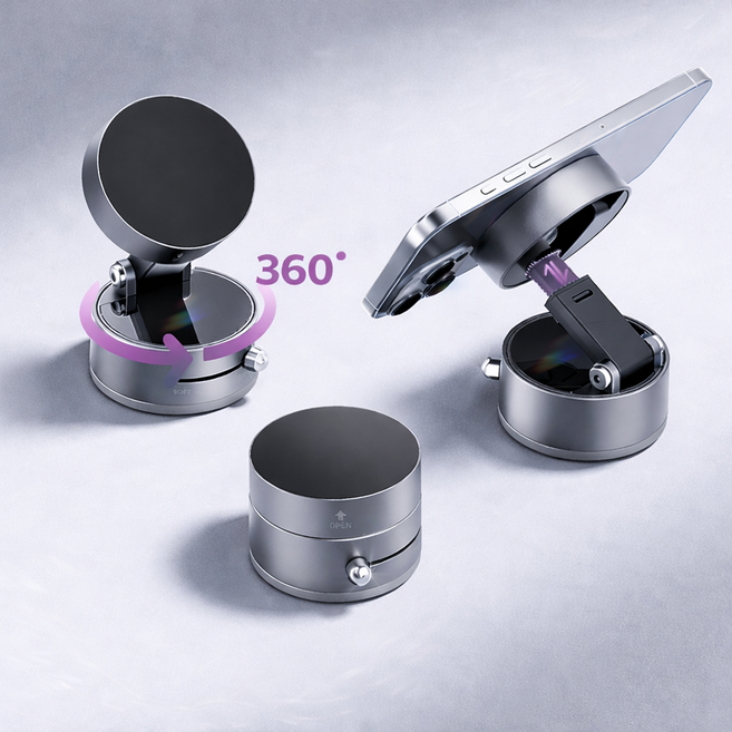 오토림 360도 회전 차량용 거치대 초강력 나노 워터젤 패드 전차종 대시보드 앞유리 거치 가능, 블랙, 1개