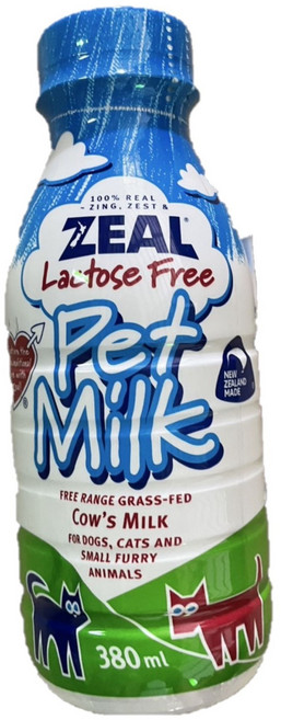 真致 ZEAL 紐西蘭犬貓專用鮮乳, 380ml, 1瓶