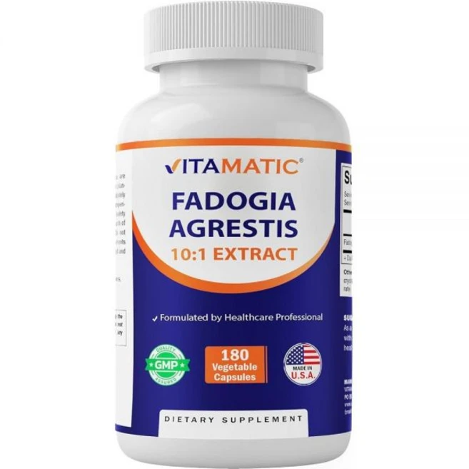 Vitamatic Fadogia Agrestis 10:1 추출물 600mg (파도지아 스템 6000mg 동등) 식물성 캡슐 180개, 1개, 180정 - 쿠팡