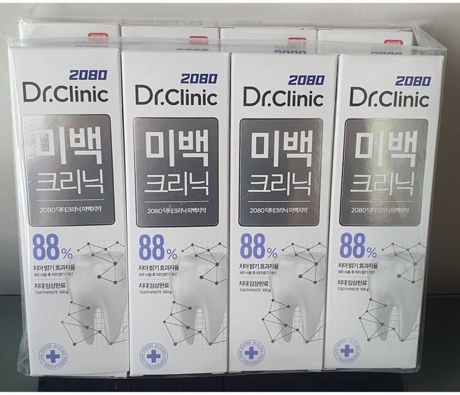 2080 닥터크리닉 미백크리닉 치약 100g, 4개